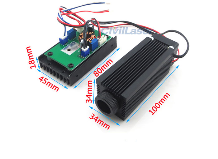 780nm 1w 2w Powerful IR Laser Module Dot  With Cooling Fan